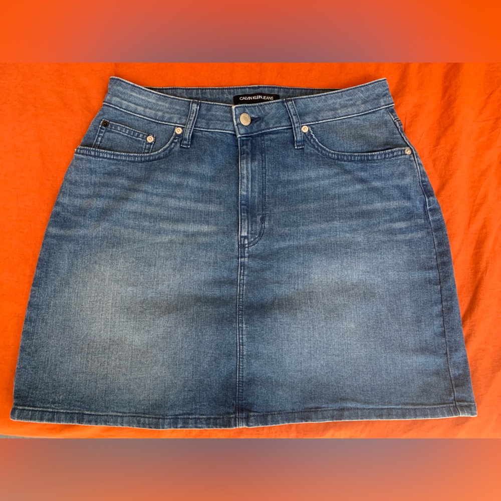 Calvin Klein denim mini skirt